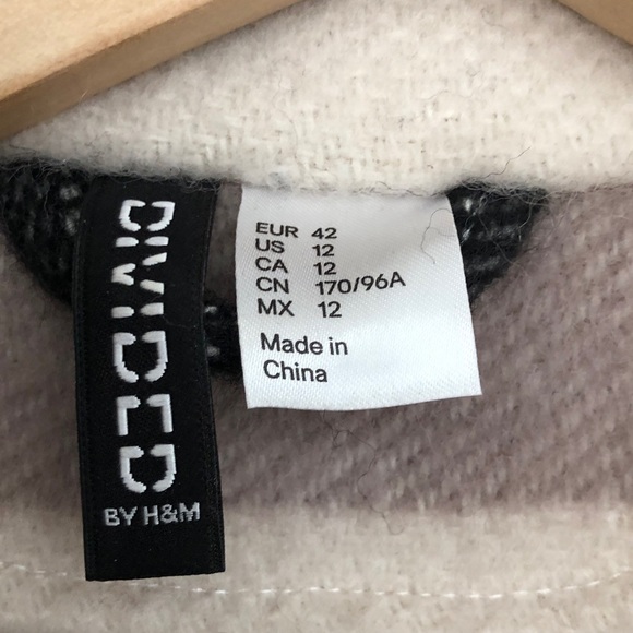 Divided by H&M Striped Belted Women's  Coat - Picture 3 of 6